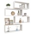 Estante cubo de pared 4 uds contrachapado blanco 60x15x23