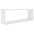 Estante cubo de pared 4 uds contrachapado blanco 60x15x23