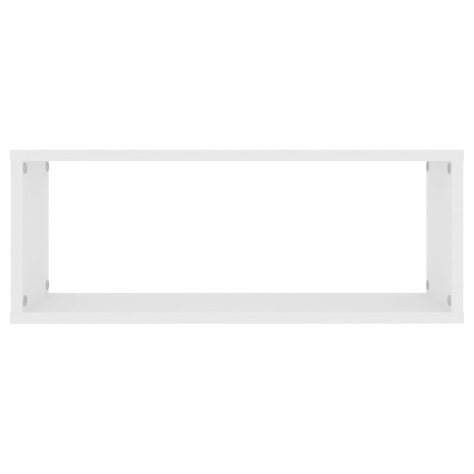 Estante cubo de pared 4 uds contrachapado blanco 60x15x23