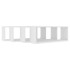 Estante cubo de pared 4 uds contrachapado blanco 60x15x23