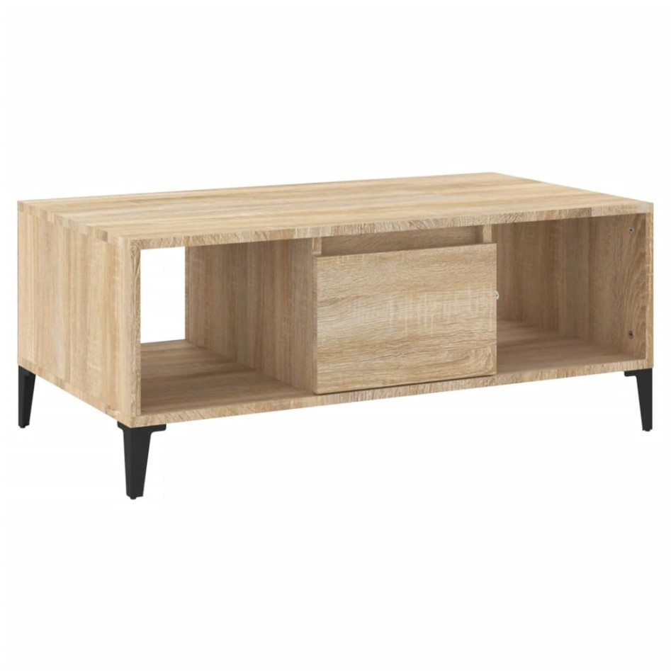 Mesa de centro madera contrachapada roble Sonoma 90x50x36,5