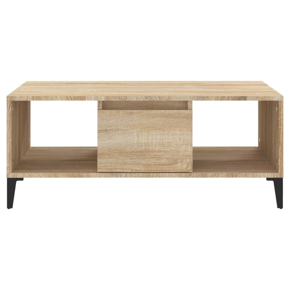 Mesa de centro madera contrachapada roble Sonoma 90x50x36,5