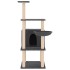 Rascador para gatos con postes de sisal gris oscuro 132