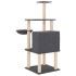 Rascador para gatos con postes de sisal gris oscuro 132