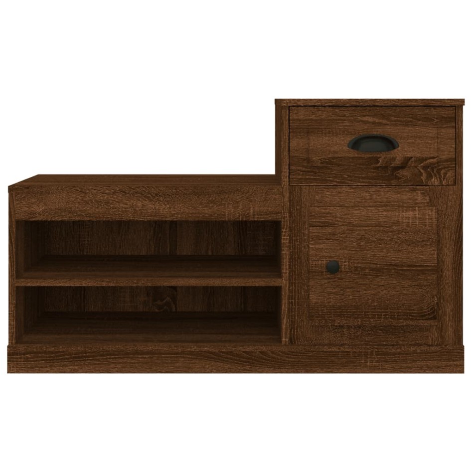 Mueble zapatero madera contrachapada roble marrón 100x42x60