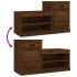 Mueble zapatero madera contrachapada roble marrón 100x42x60