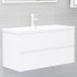 Mueble de lavabo madera de ingeniería blanco 90x38,5x45