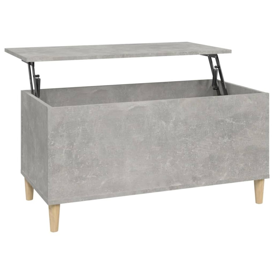 Mesa de centro madera contrachapada gris hormigón 90x44,5x45
