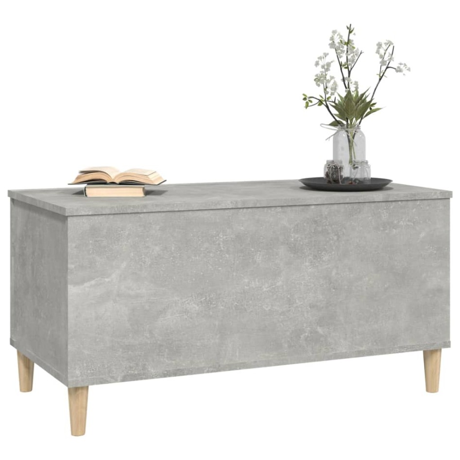 Mesa de centro madera contrachapada gris hormigón 90x44,5x45
