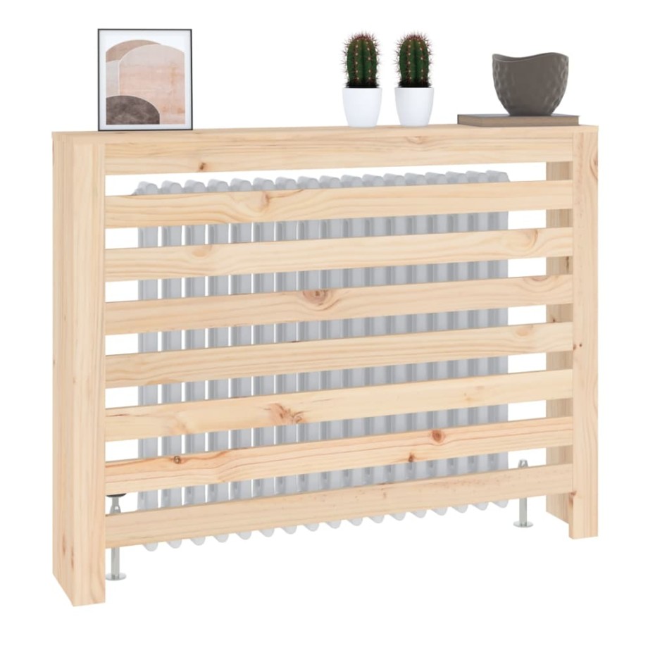 Cubierta de radiador madera maciza de pino 108,5x19x84