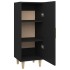 Aparador de madera contrachapada negro 34,5x34x90