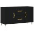 Aparador de madera de ingeniería negro 100x36x60