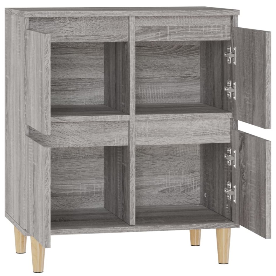 Aparador de madera contrachapada gris Sonoma 60x35x70