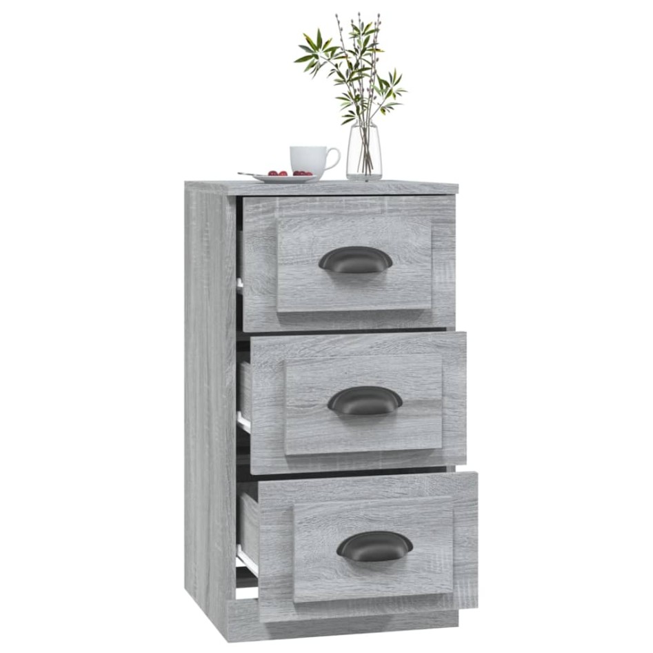 Aparador de madera contrachapada gris Sonoma 36x35,5x67,5
