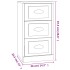 Aparador de madera contrachapada gris Sonoma 36x35,5x67,5