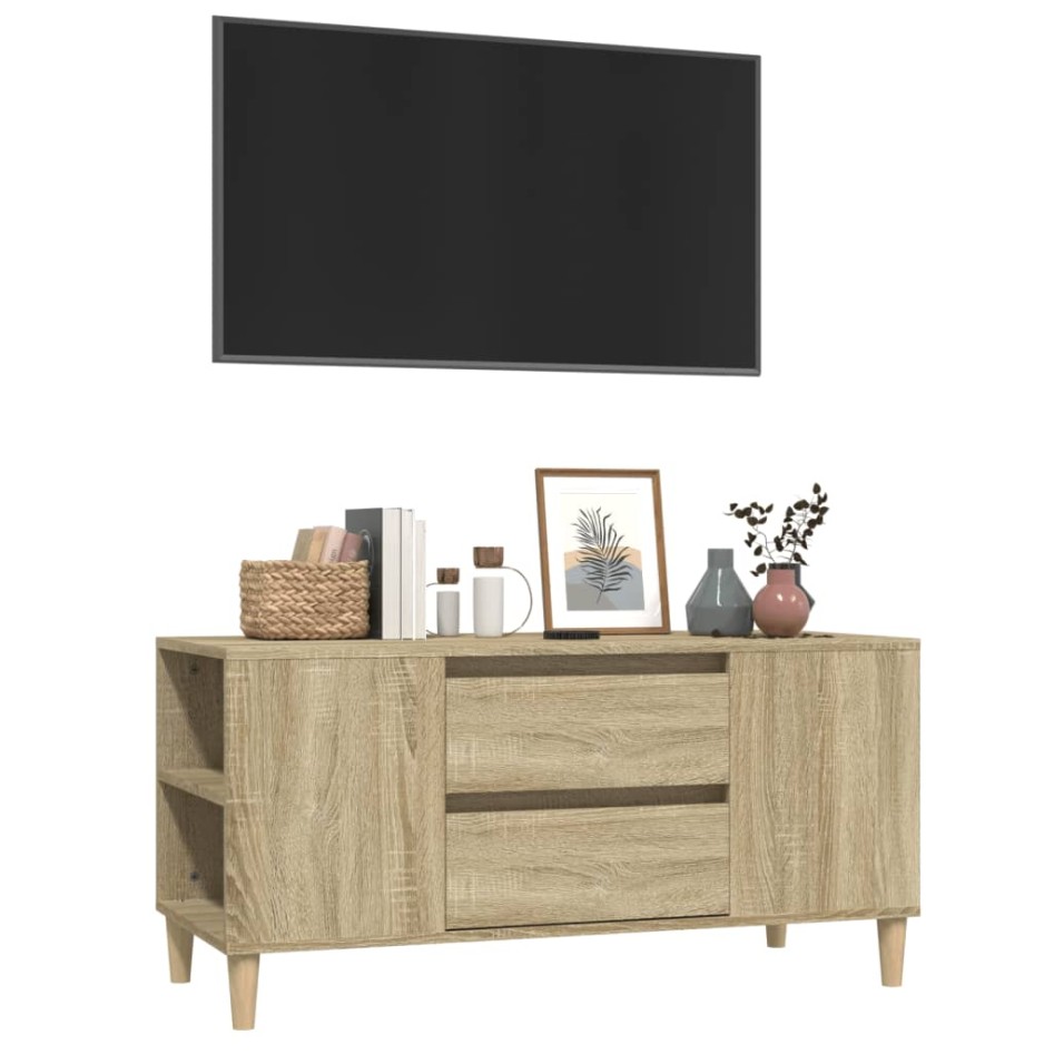 Mueble para TV madera contrachapada roble Sonoma 102x44,5x50