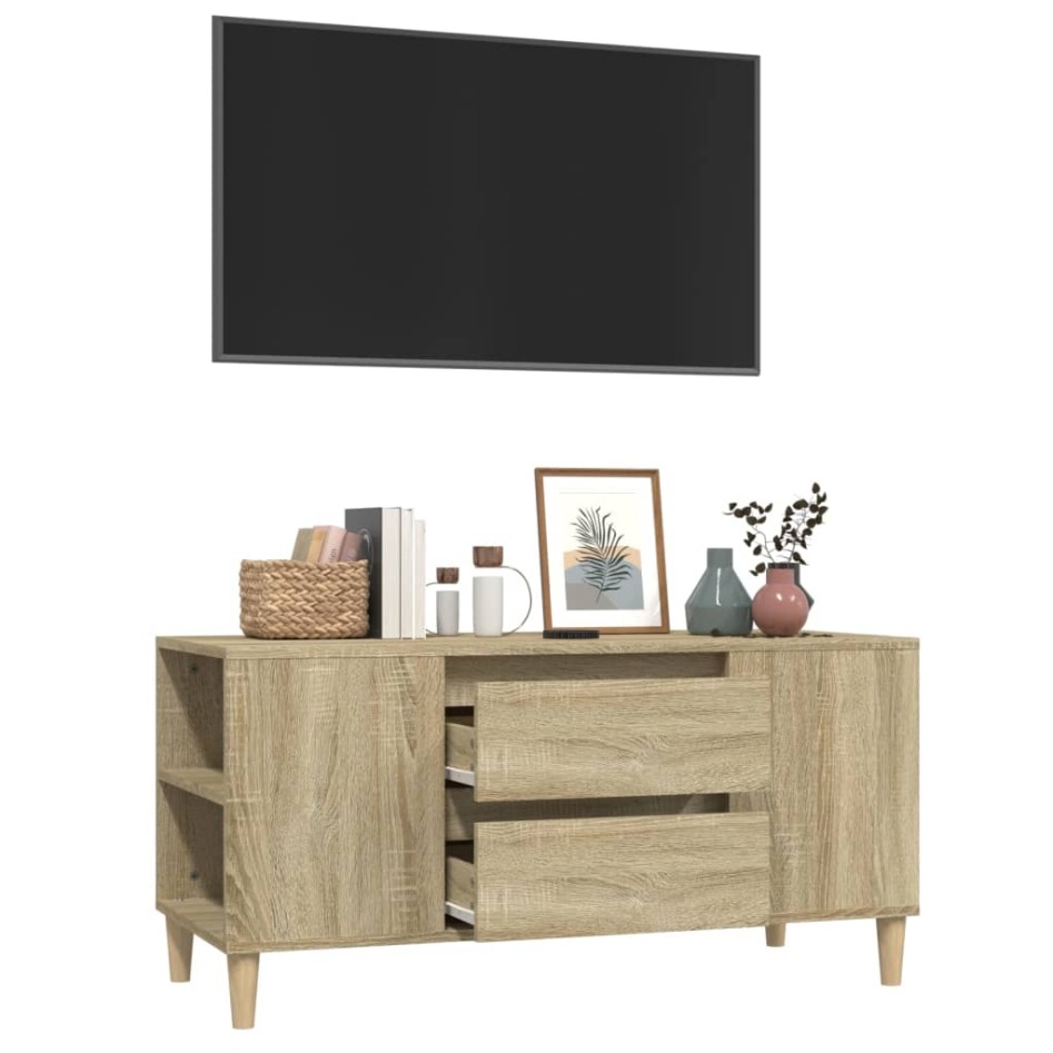 Mueble para TV madera contrachapada roble Sonoma 102x44,5x50