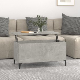 Mesa de centro madera contrachapada gris hormigón 90x44,5x45