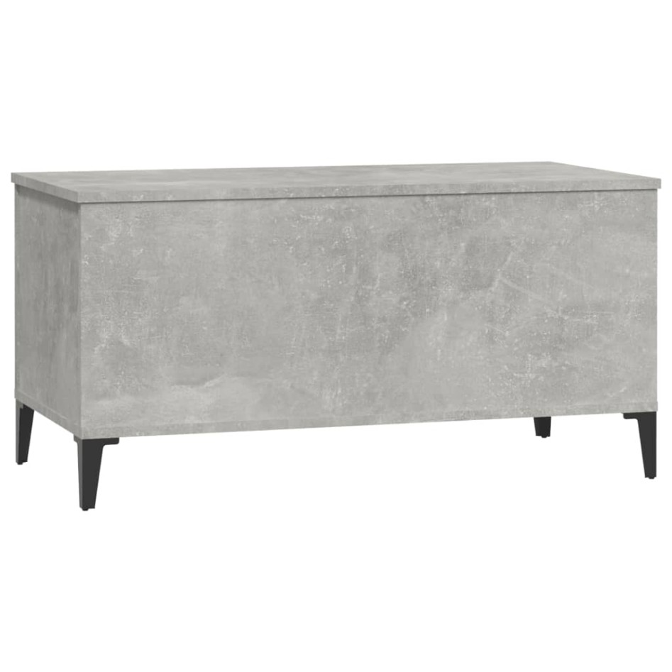 Mesa de centro madera contrachapada gris hormigón 90x44,5x45