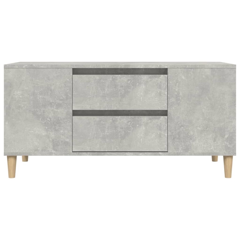 Mueble de TV madera contrachapada gris hormigón 102x44,5x50
