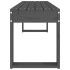 Banco de jardín madera maciza de pino gris 110x38x45