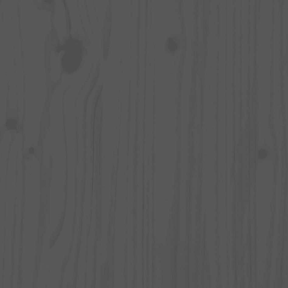Banco de jardín madera maciza de pino gris 110x38x45