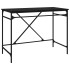 Escritorio de hierro y madera contrachapada negro 100x50x75