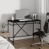 Escritorio de hierro y madera contrachapada negro 100x50x75