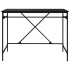 Escritorio de hierro y madera contrachapada negro 100x50x75
