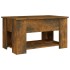 Mesa de centro madera de ingeniería roble ahumado 79x49x41