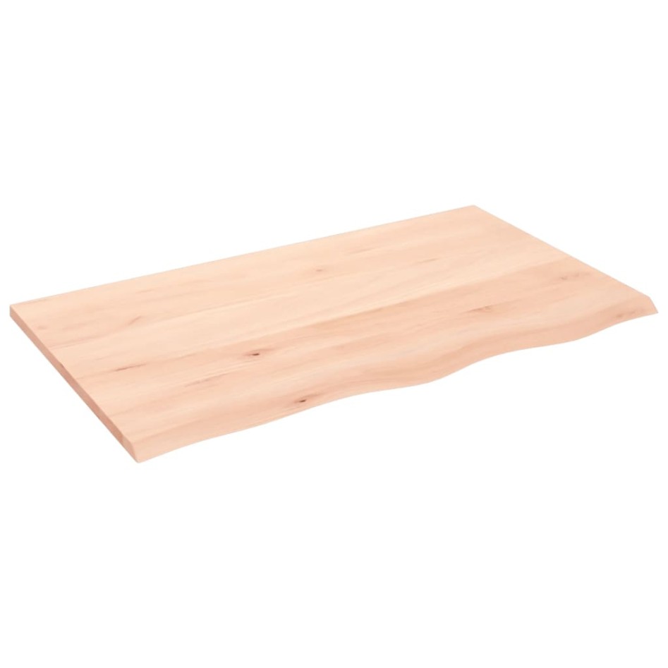 Estante de pared madera maciza de roble sin tratar 100x60x2