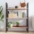 Estante de pared madera maciza de roble sin tratar 100x60x2