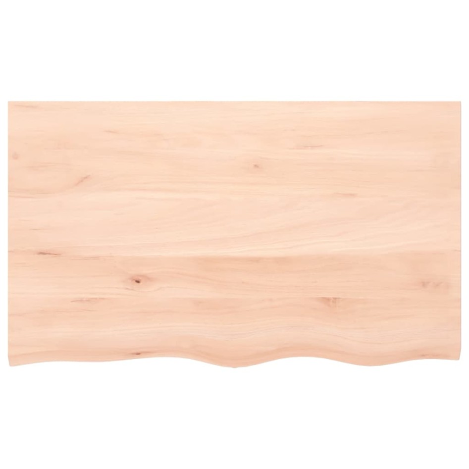 Estante de pared madera maciza de roble sin tratar 100x60x2