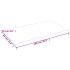 Estante de pared madera maciza de roble sin tratar 100x60x2