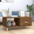 Mesa de centro madera de ingeniería roble marrón 89,5x50x40