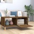 Mesa de centro madera de ingeniería roble marrón 89,5x50x40