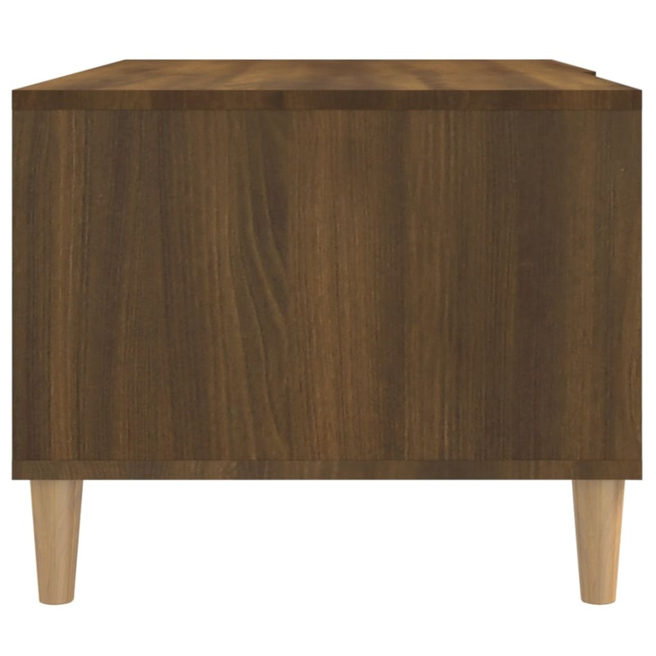 Mesa de centro madera de ingeniería roble marrón 89,5x50x40