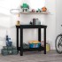 Banco de trabajo de madera maciza de pino negro 80x50x80