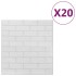 Papel pintado autoadhesivo ladrillos 3D 20 unidades