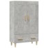 Aparador de madera contrachapada gris hormigón 70x31x115