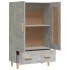 Aparador de madera contrachapada gris hormigón 70x31x115