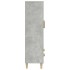Aparador de madera contrachapada gris hormigón 70x31x115
