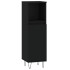 Armario de baño madera contrachapada negro 30x30x100