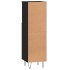 Armario de baño madera contrachapada negro 30x30x100