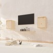Armario de pared 2 uds madera maciza de pino 30x30x40 cm