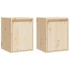 Armario de pared 2 uds madera maciza de pino 30x30x40