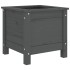 Jardinera madera maciza de pino gris 40x40x39