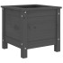 Jardinera madera maciza de pino gris 40x40x39