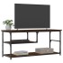 Mueble de TV contrachapada y acero marrón roble 103x38x46,5