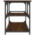 Mueble de TV contrachapada y acero marrón roble 103x38x46,5